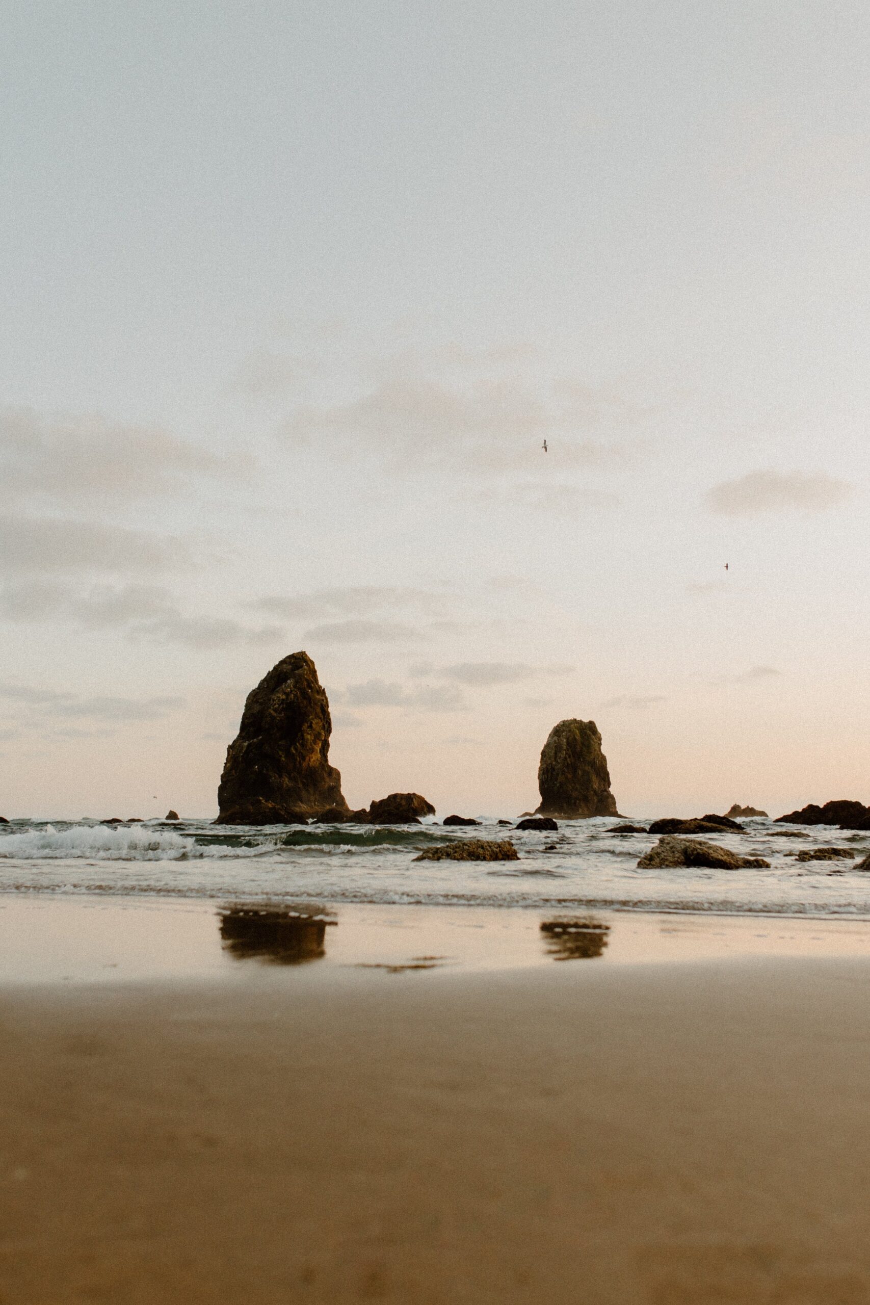  landscape photo of rocks at beach while in Oregon, Oregon film photographer 