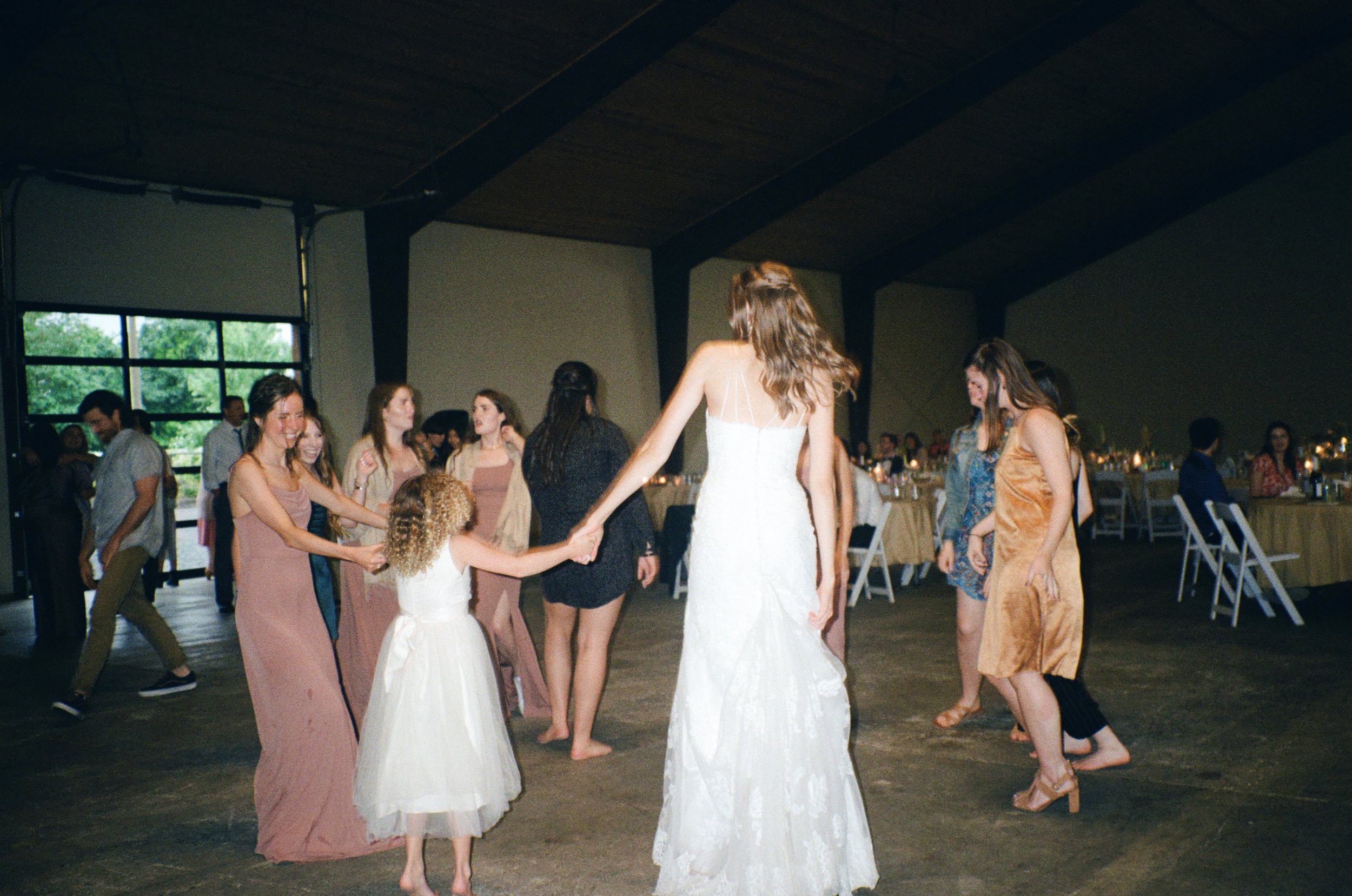 wedding dance party caught on film. film photography for weddings and engagements
