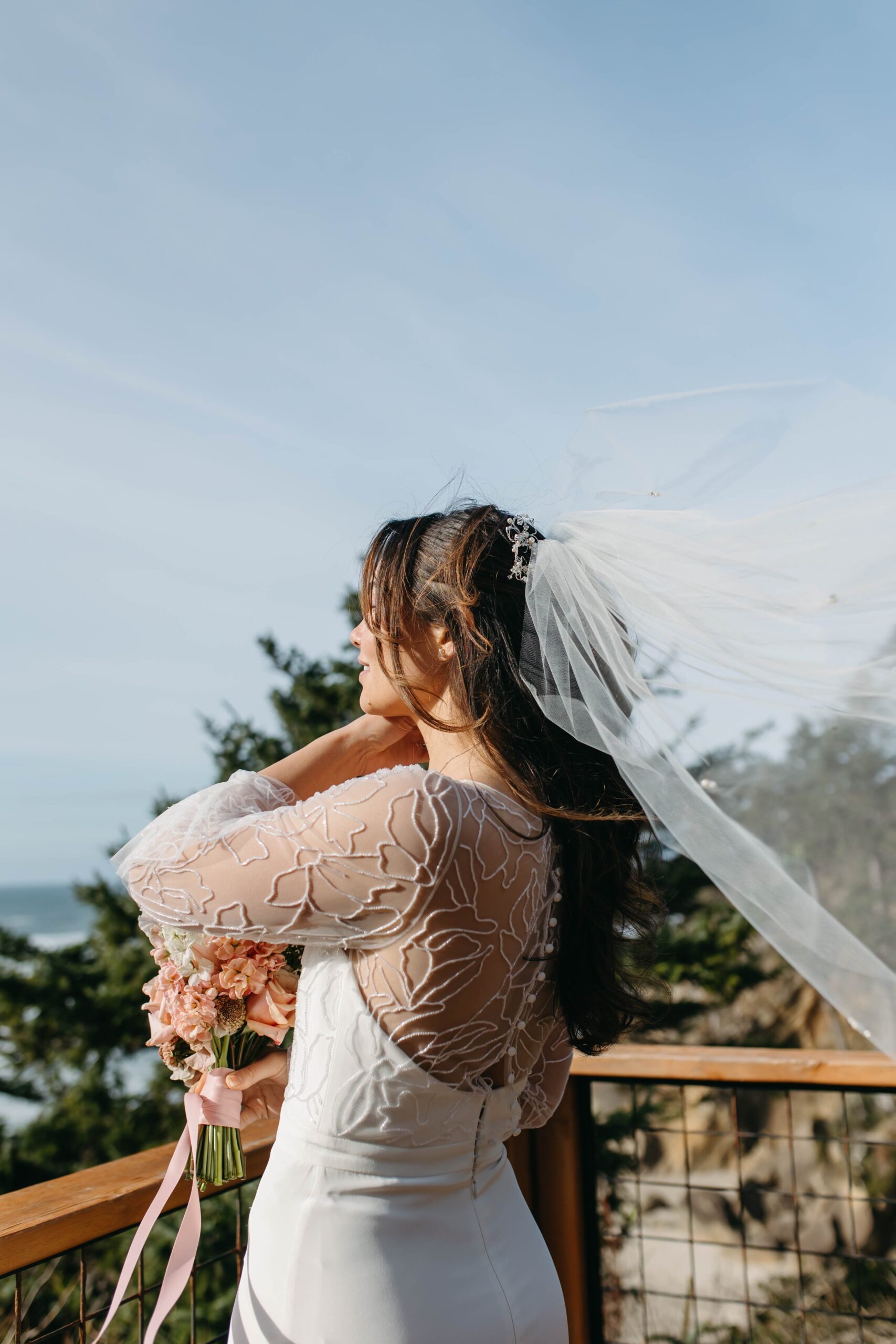  Oregon coast elopement, film photography, arch cape, candids, bridal portraits 